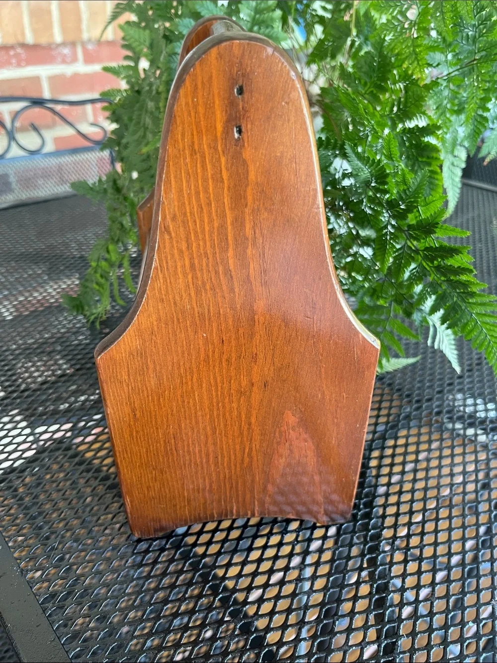 Vintage Cornwall Wood Napkin Holder Utensil Caddy MCM Cottagecore Boho